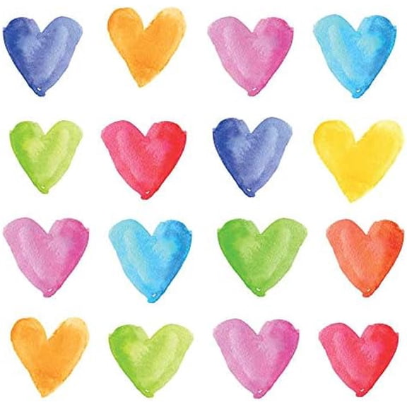 Paperproducts Design Decorative Beverage Paper Napkins – Tabletop Disposable Kitchen Cocktail Napkin – For Lunch, Dinner, Birthdays, Parties, Celebrations – Set of 20, Aquarell Hearts Design