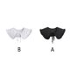 thumbnail image 5 of Jumpingount Chal de cuello falso para mujer, abrigo acolchado con volantes para fiesta de cumpleaños, chaqueta, camiseta, Capelet, cubierta de Accesorios de disfraces Blanco, 5 of 6