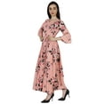 thumbnail image 3 of Bimba Pintuck Dresses For Womens Casual Summer Printed Summer Maxi Dress With Pockets, 3 of 7