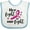 White and Blue, variant on Inktastic Breast Cancer Awareness Her Fight is our fight Boys or Girls Baby Bib