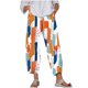 thumbnail image 4 of Pantalones de Mujer Traje Verano Cómodo de Moda Impreso Pantalones Recortados, Pantalones Elásticos Casuales, 4 of 6