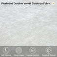 thumbnail image 5 of Modern 104’’ Modular Sectional Couch, Corduroy Fabric Comfortable L-Shape Sofa with Chaise Lounge, 5 Seater Sofa Sectional Sofa Couch For Livingroom, Bedroom, Apartment, White, 5 of 9