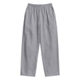 thumbnail image 5 of Horkkom Linen Pants Men Breathable Elastic Waist Solid Color Pants Summer Loose Casual Pants with Pockets XXXL, 5 of 10