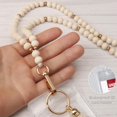 thumbnail image 4 of Teacher Lanyard with ID Holder, Fashion Wood Beaded Lanyard for Keys, Super Cute Boho Breakaway Lanyard for Women, 4 of 6