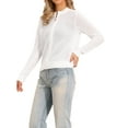 thumbnail image 4 of INSPIRE CHIC Knitted Sweater Cardigans for Women's Long Sleeve  Zip Up Sweaters Lightweight Sweatshirts Jacket M White, 4 of 6