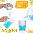 thumbnail image 3 of NOGIS 50 Pcs Plastic Drinking Flask Liquor Pouches Kit, Concealable Reusable Spout Straight Mouth Wine Milk bags with Two Funnel for Cruise Trip Party (Straight Mouth, 8 oz), 3 of 7