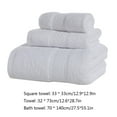thumbnail image 2 of 3 Pcs/set Home Hotel Cotton Towel Hands Face Body Water Sweat Absorption Cleaning Drying Towel, White, 2 of 10