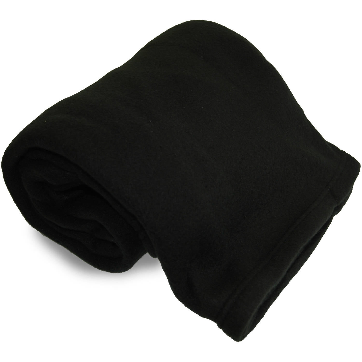 World's Best Blanket Black Solid Fleece Throw, 60