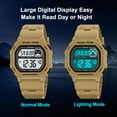 thumbnail image 5 of SKMEI Mens Digital Watch Square Sports Military Watches Waterproof Outdoor Chronograph Wrist Watches for Men with Dual Time/LED Back Ligh/Alarm, 5 of 9