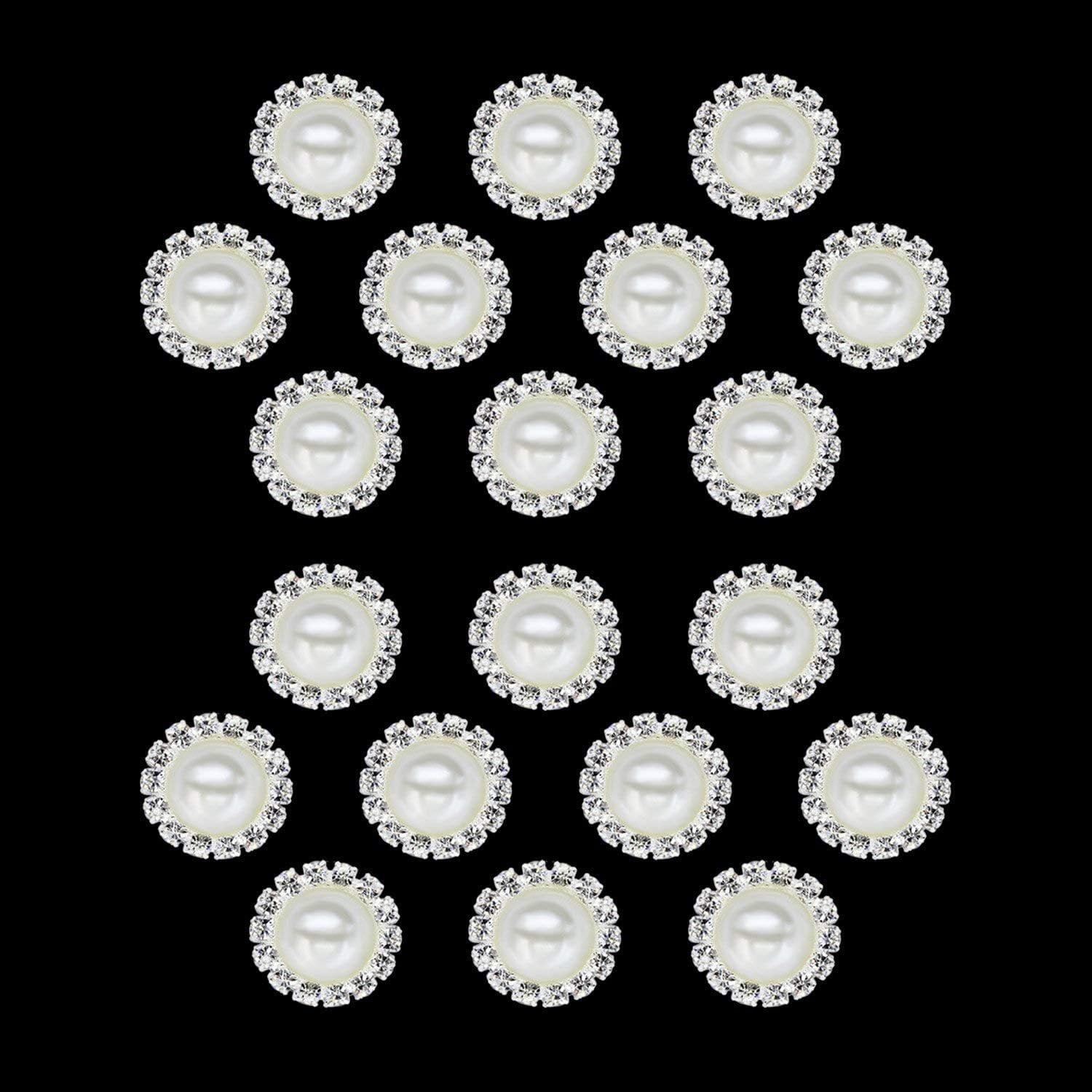 Wholesale 20 count Retro  Round   Faux  Rhinestone Buttons Bulk,18MM (Flatback)