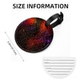thumbnail image 5 of Halloween Spider Web 2pcs PU Leather Round Bag Tags Suitcase Handbag Tags with Privacy Cover and Name ID Tag for Travel Luggage, Handbags, Backpacks, School Bags, 5 of 6