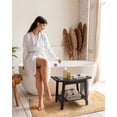 thumbnail image 3 of SONGMY Outdoor Shower-Bench-Seat | Stool-for-Inside-Shower | HDPE Waterproof Plastic | Bathroom Benches | Shaving Legs | Storage & Handles | Black | Indoor Outdoor Use | 21.8 x 14 x 18.1 Inch, 3 of 7