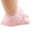 thumbnail image 3 of xiaxaixu Baby Lace Socks, Breathable Solid Color Lace Pearl Ruffled Anklet, 3 of 7