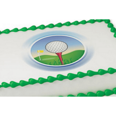 Golf Ball on Tee Edible Extra Large 8 x 10 Cake Decoration Topper
