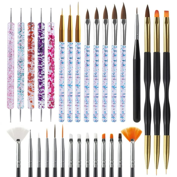 Juego de pinceles para decoración de uñas Artdone, 31 piezas, para diseño de uñas