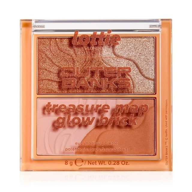Lottie London - Outer Banks - Treasure Map Glow Brick - Eyeshadow Palette