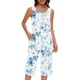 thumbnail image 2 of Conjunto de Ropa de Salón para Mujer Cuello Redondo Blusa sin Mangas Sólida Y Pantalones Cortos de Cintura Elástica Pantalones, Pantalones Cortos de Verano para Mujeres, 2 of 7