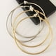 thumbnail image 5 of Pendientes de aro grande Qarigey Color acero para mujer, 5 of 6