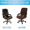 thumbnail image 5 of Waterproof Jacquard Office Chair Covers Swivel Armchair Coffee Color Medium, 5 of 8