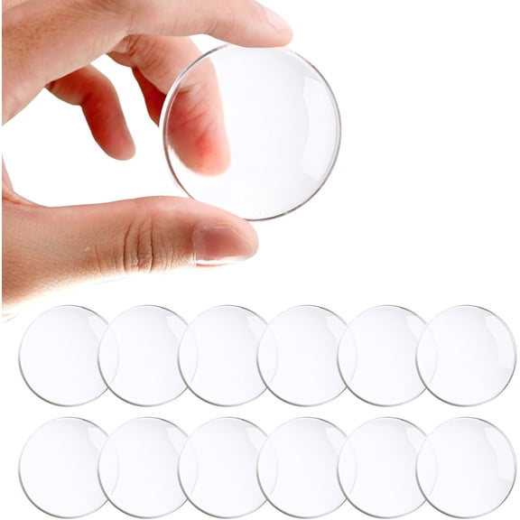 12 Pcs Silicone Door Handle Wall Protectors, Clear Self Adhesive Bumper Pads For Doors Cabinets Refrigerators