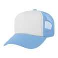 thumbnail image 2 of TOPTIE Kids 5 Panel Trucker Cap Mesh Snapback Hat Foam Front for Boys Girls Aged 3-7 Years Old-Light Blue/White, 2 of 8