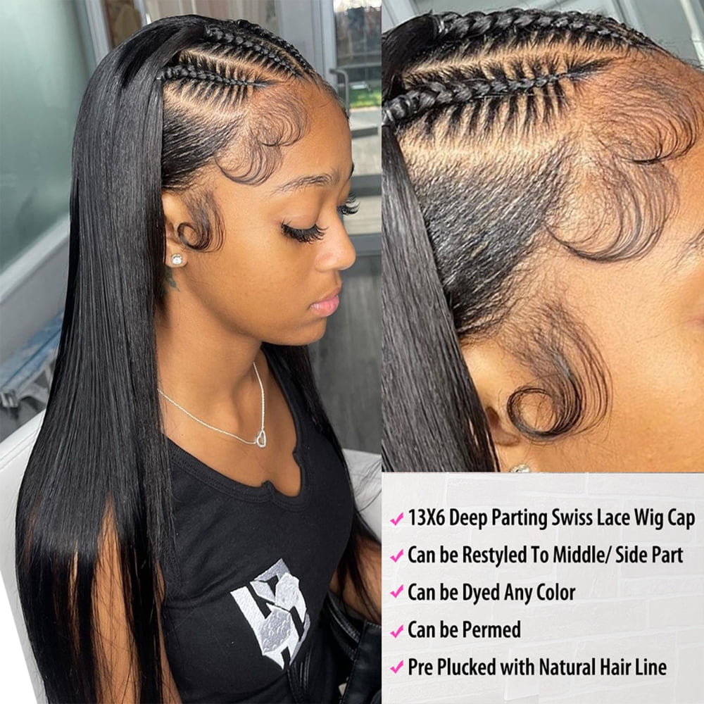 13x6 Bone Straight Human Hair Lace Frontal Wig 5x5 Lace Wigs For Women Pre Plucked With Baby Hair 13x4 Lace Front Wig UTOURS
