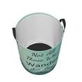 thumbnail image 3 of Balery Not All Those Who Wander Are Lost1 Round Laundry Basket with Handles Waterproof Freestanding Laundry Hamper for Clothes Toys in the Dorm and Family-, 3 of 8