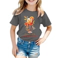 thumbnail image 1 of PMVFHDE T-Shirts à Manches Courtes pour Filles T-Shirts Amples pour Filles T-Shirts Amples pour Filles T-Shirts Imprimés Col Rond Manches Courtes T-Shirt Gris, 3-4 Ans, 1 of 4