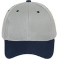 thumbnail image 2 of Curve Bill Adjustable Baseball Cap, Silver/Navy, 2 of 3