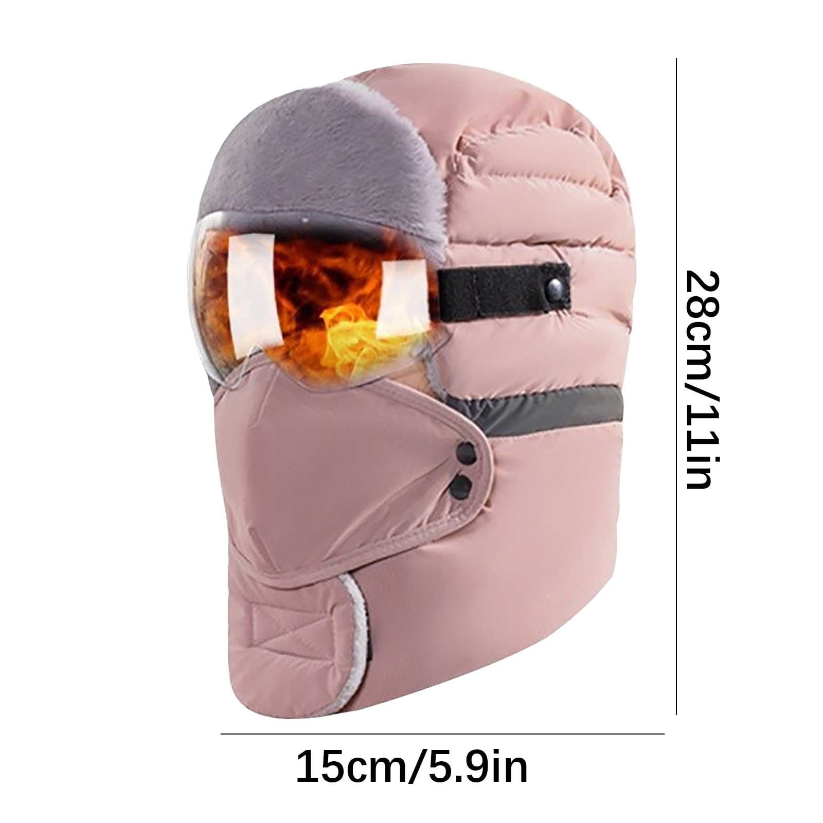 Lunxisen 2 Pcs Men's and Women's Winter Skiing Masks Outdoor Bicycle Windproof Warm Hats,Winter Cold Masks