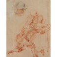 thumbnail image 3 of Jean-Antoine Watteau 19x24 Black Modern Framed Museum Art Print Titled - Study for “The Romancer” (The Storyteller) (C. 1716), 3 of 5