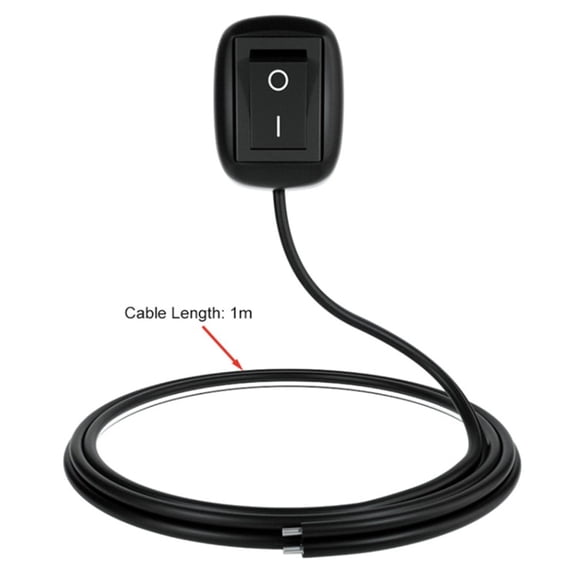 Car Switch Paste Type Toggle Switch with Cable 12V 10A for Fog Ring Drive Lights 100cm