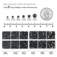 thumbnail image 4 of BEADSLAND 6080PCS Gray Hotfix Rhinestones, 6 Sizes with Wax Pencil and Tweezers Kit, SS6-SS30, Black Diamond, 4 of 5