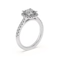 thumbnail image 2 of Brig Jewel 1.5 Ct Cushion Cut Moissanite Engagement Ring - 14K White Gold Plated Rings - Elegant Proposal Ring for Women's - Perfect Gift for Lasting Love - Timeless Treasure for Her, 2 of 4