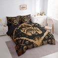 thumbnail image 3 of Feelyou Teens Bear Print Bedding Comforter Set 7 Pieces, Rustic Farmhouse Full Bedding Set, Jungle Animal Wildlife Reversible Fitted Sheet Flat Sheet, Super Cozy Room Decor, 3 of 7