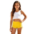 thumbnail image 3 of Tfken Summer Girls Cute Swimsuit Bottoms Shorts For Bikini Bottoms Swim Trunks Swimwear Swimming Beach Trendy Children Soft Bathing Suits Shorts Size 7-8 Years Yellow, 3 of 8