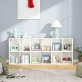 thumbnail image 3 of KIOOTTO 12-Cube Storage Organizer, 72" Tall Modern Bookcase and Display Shelf, Vertical or Horizontal Placement for Home Office & Living Room, White, 3 of 7