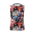 thumbnail image 6 of Lsque Rose Flowers Print Men's Cotton Blend Sleeveless Muscle Shirts (S-3XL)- Moisture Wicking, Odor Protection, UPF 30+,Small, 6 of 8