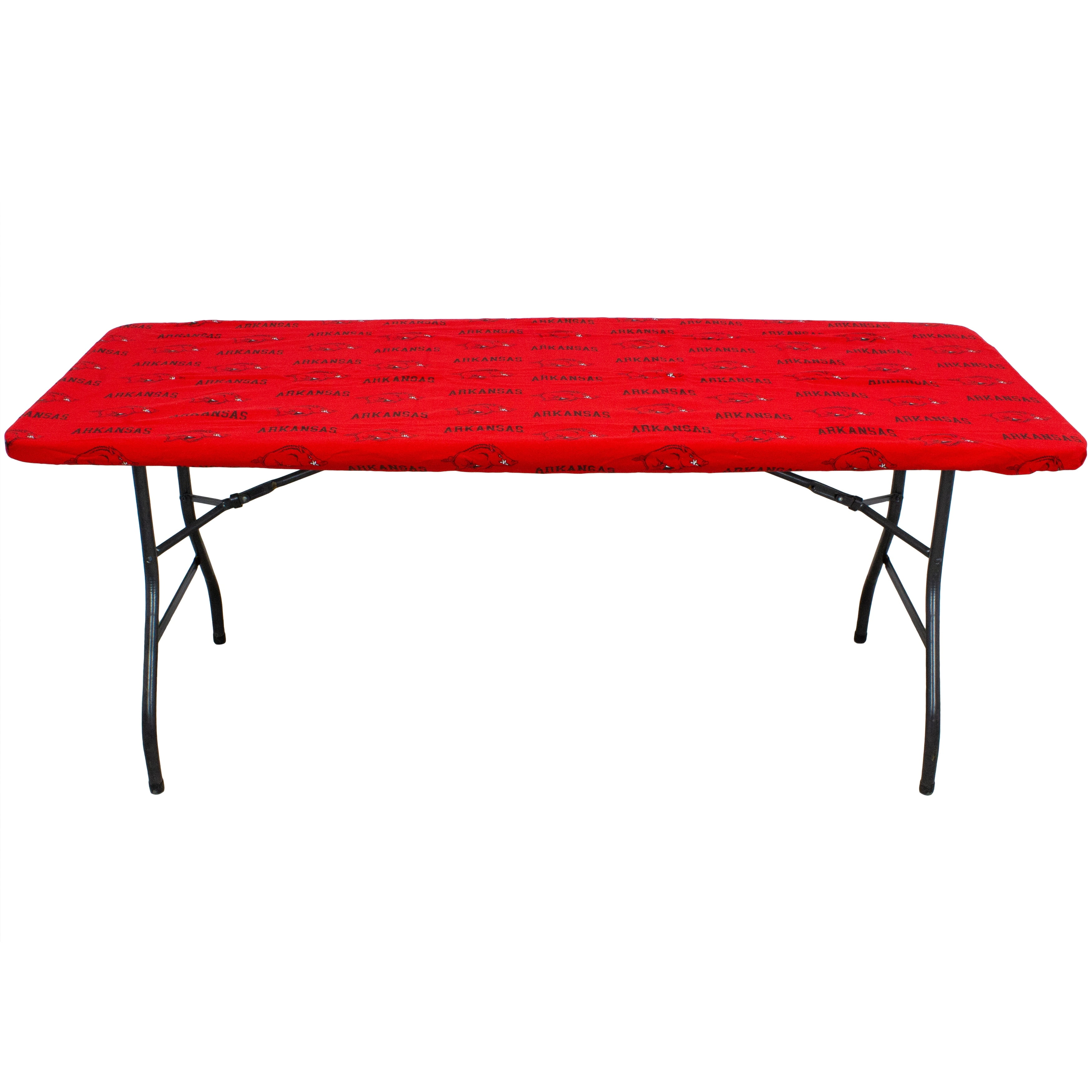 Arkansas Razorbacks Tailgate Fitted Tablecloth, 33" x 33", Card Table 33" x 33", Card Table