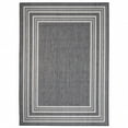 thumbnail image 1 of homeroots home decor 395826 5’ x 7’ Gray Striped Border Indoor Outdoor Area Rug, 1 of 1