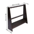 thumbnail image 4 of Fichiouy 10 Holes Wooden Pool Cue Rack Floor Free Standing Pool Stick Holder 35mm Aperture, 4 of 10