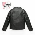 thumbnail image 3 of Edvintorg Girls Leather Jacket Spring Autumn Fashion Motorcycle Clothing For Kids Boys Black Outwear Coat 3-12 Years Kids Teenage Children Outerwear With Zipper, 3 of 5