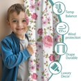 thumbnail image 3 of Blackout Kids Curtains,Pioneer Flower Floral Print Pattern Childrens Insulated Curtains Set Of 2,Bedroom Essentials,Toddler Room Decor 42"x63", 3 of 5