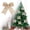 Natural, variant on Natural Burlap Lace Bows Rustic Burlap Bows for Christmas Tree Decorations Vintage White Lace Wedding Bows Jute Wreath Bows Gift Bows for Crafts Baby Shower Diaper Cake - 12 Counts