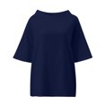 thumbnail image 5 of Birdeem T-Shirt à Manches Courtes pour Femmes, en Coton Vintage et Uni, Col Rond, Style Élégant, 5 of 5