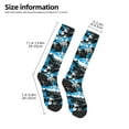 thumbnail image 5 of Daiia Sports Socks Football Time Printed Novelty Crew Socks for Men Women Knee High Socks Cotton Socks Soft & Breathable Support Unisex Socks, 5 of 9