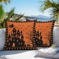 thumbnail image 5 of Outdoor Waterproof Pillow Covers Scary Halloween Ghost Decorative Throw Pillow Protectors,Boo White Pink Pillowcase Cushion Cases for Patio Sofa Garden Couch,16x16in,Pack of 2, 5 of 9