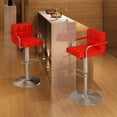 thumbnail image 1 of vidaXL Bar Stools 2 pcs Red Faux Leather, 1 of 5