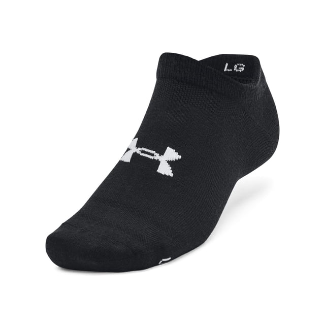 Calcetas Under Armour Essential No Show Unisex Paquete de 6 en Negro