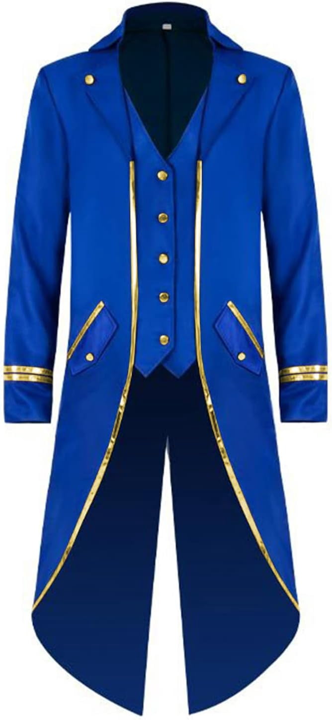 Chaqueta Steampunk Victoriana Para Hombre, Verde Talla XL, Frac Con Bordado Y Cola, Disfraz De Halloween Vampiro O Pirata